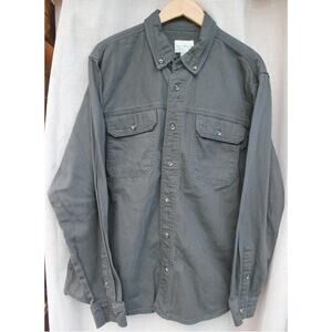 Lucky Brand- Men's Grey Denim Button Down Shirt- XL- 100% Cotton.